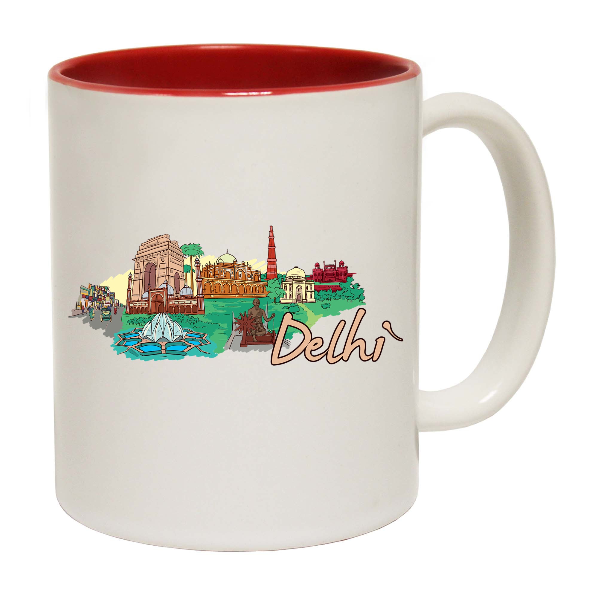 Delhi India Country Flag Destination - Funny Coffee Mug