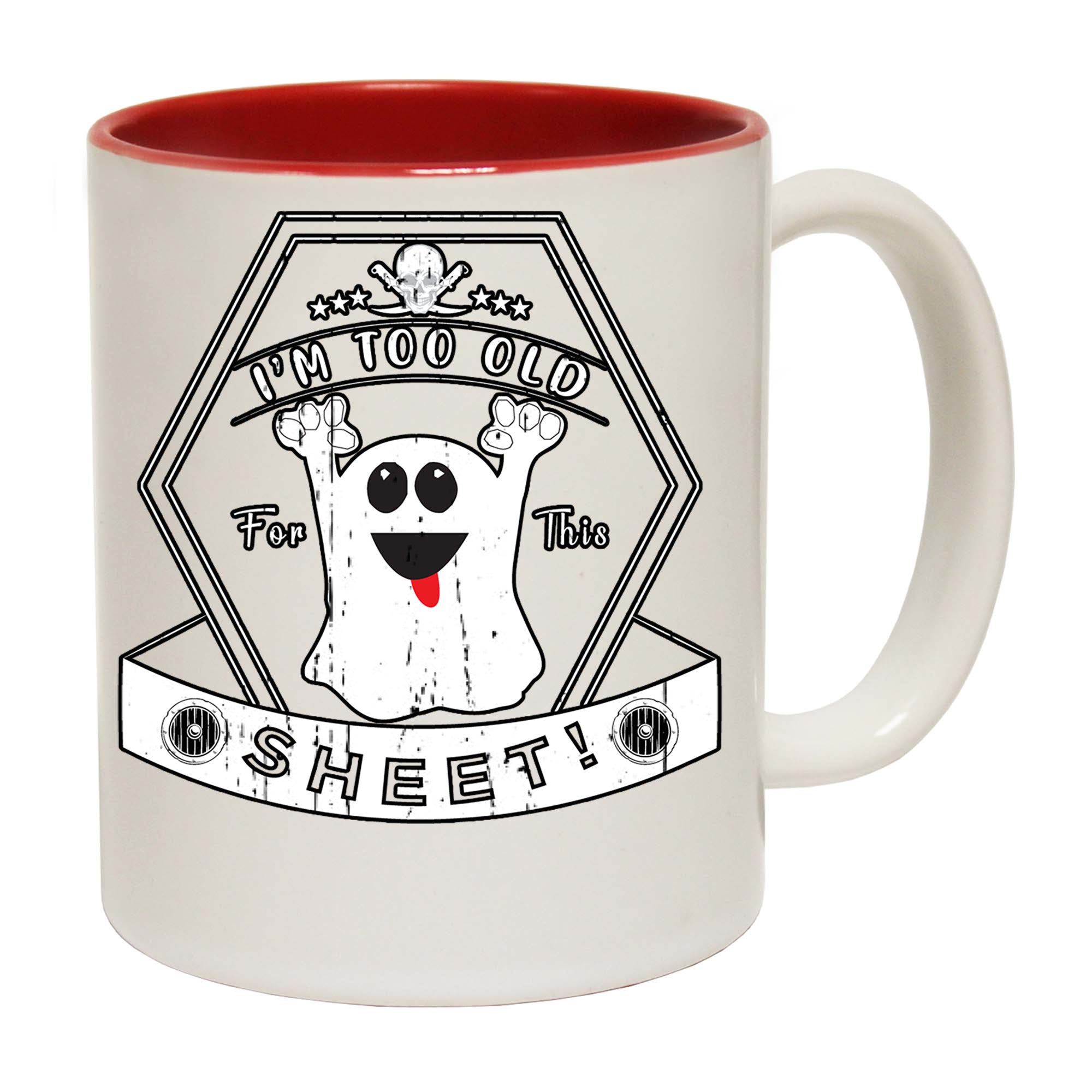 Im Too Old For This Sheet Halloween - Funny Coffee Mug