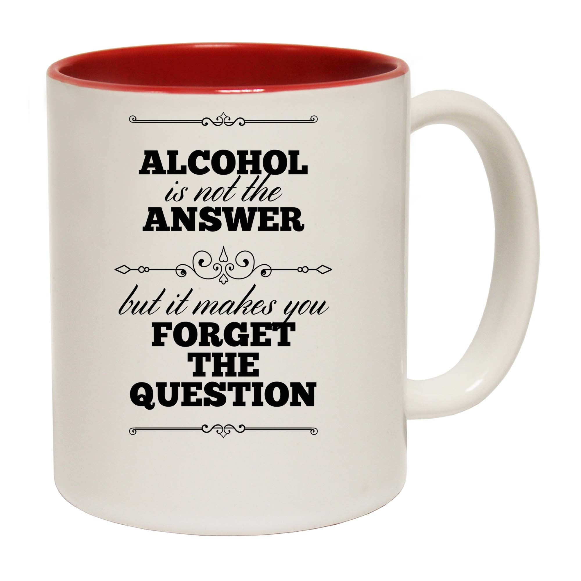 Alcoholis The Answer Forget The Question V2 - Funny Coffee Mug