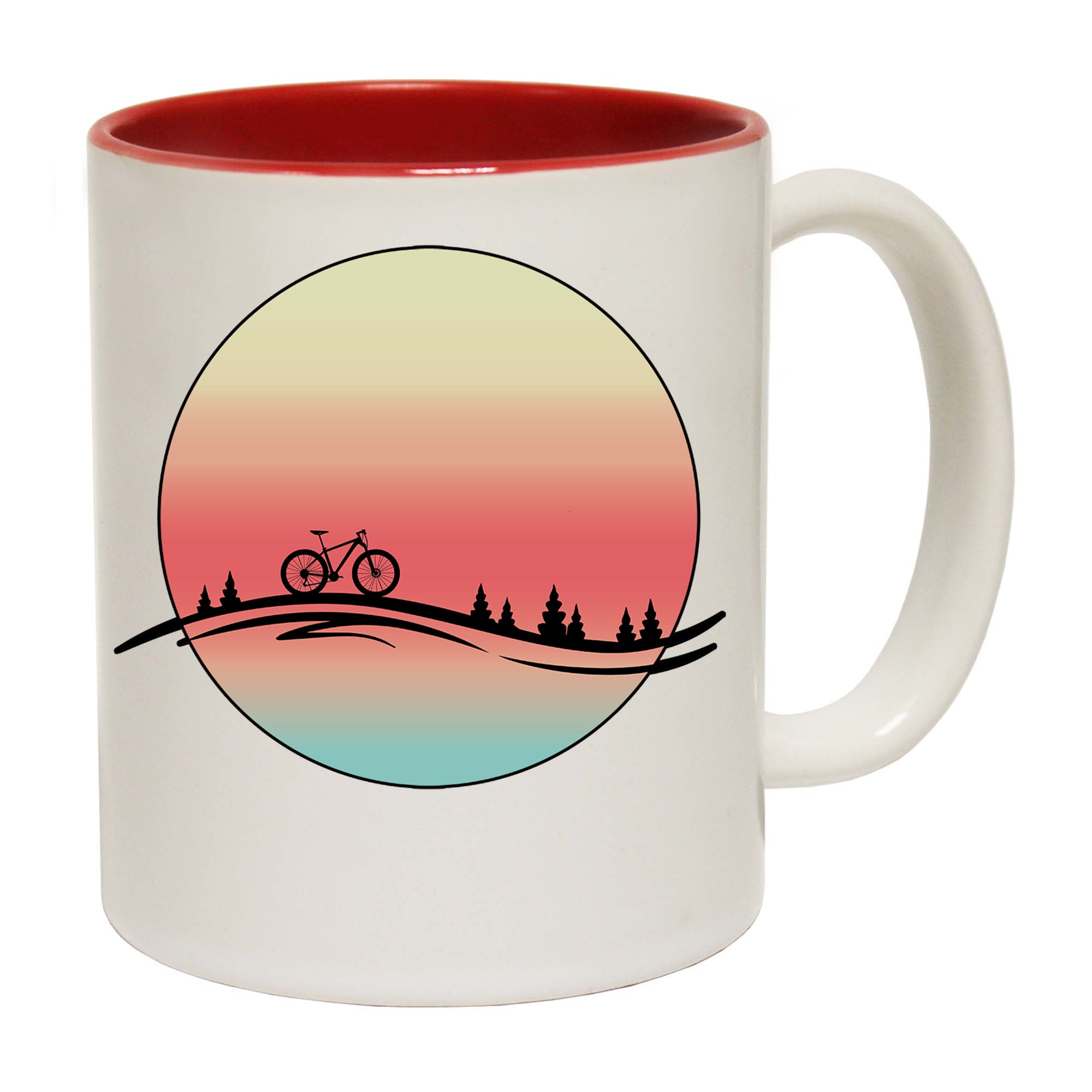 Sunset Riding Cycling Bicycle Bike - Funny Coffee Mug