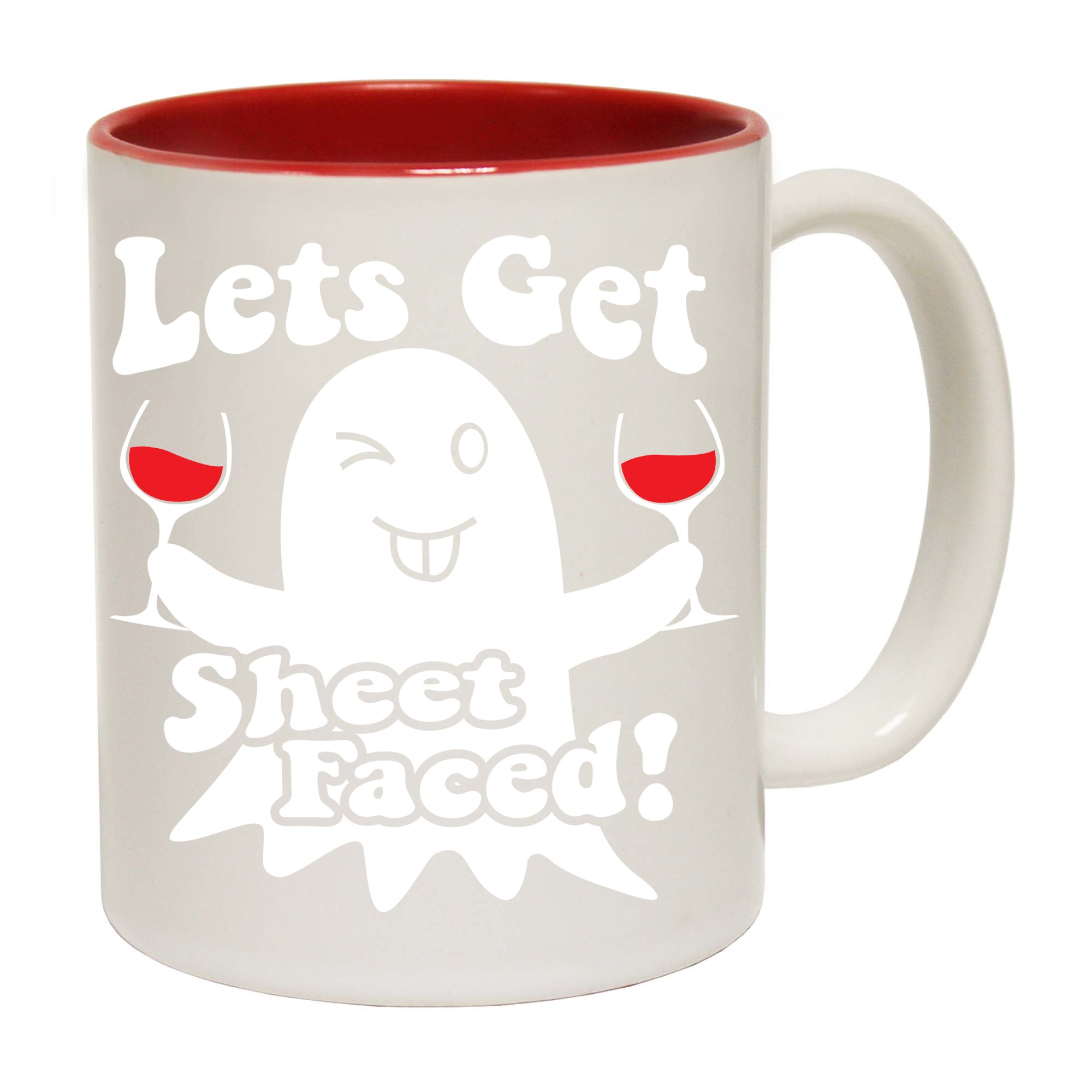 Lets Get Sheet Faced Halloween Trick Or Treat - Funny Coffee Mug