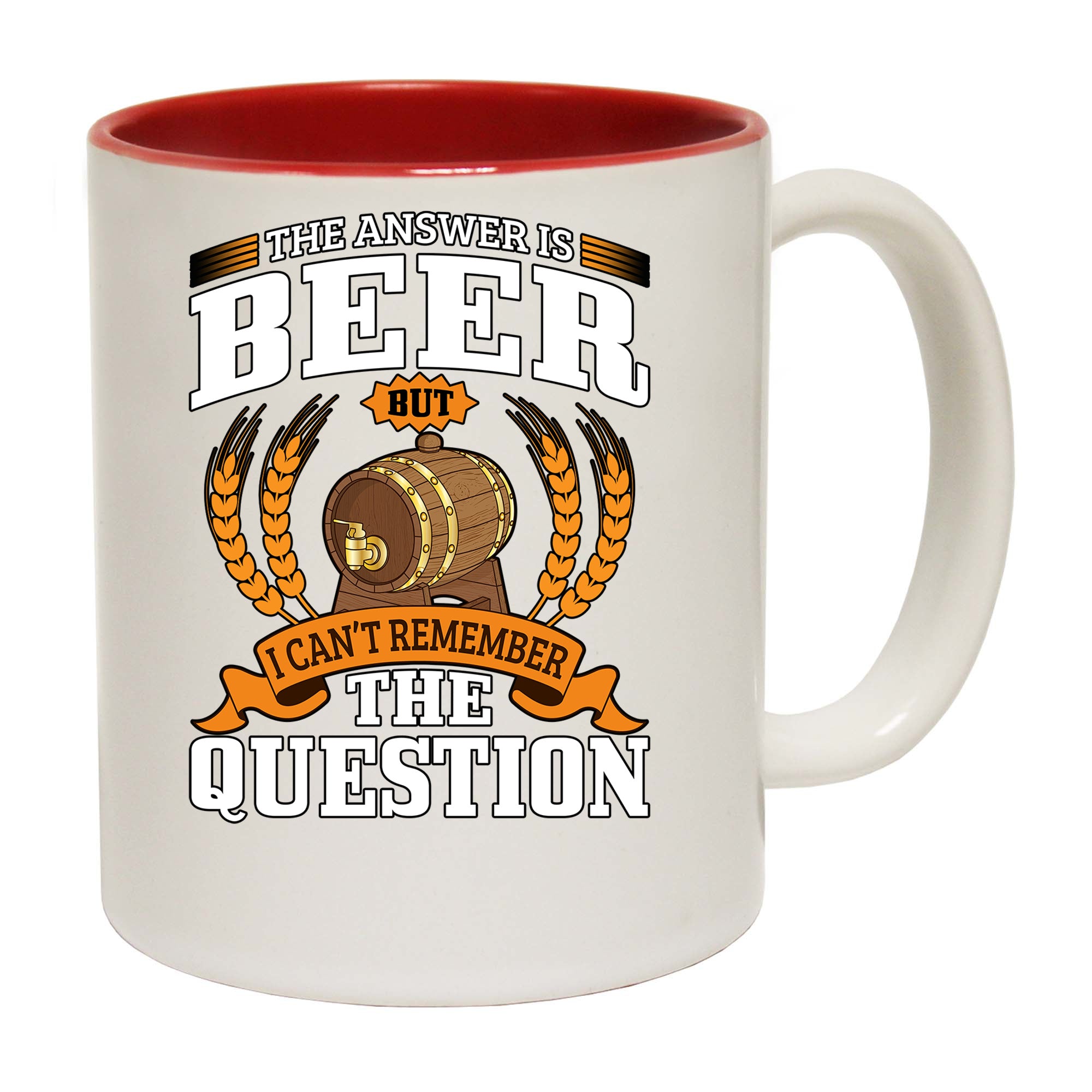 Answer Is Beer Cant Remember The Question Alcohol - Funny Coffee Mug