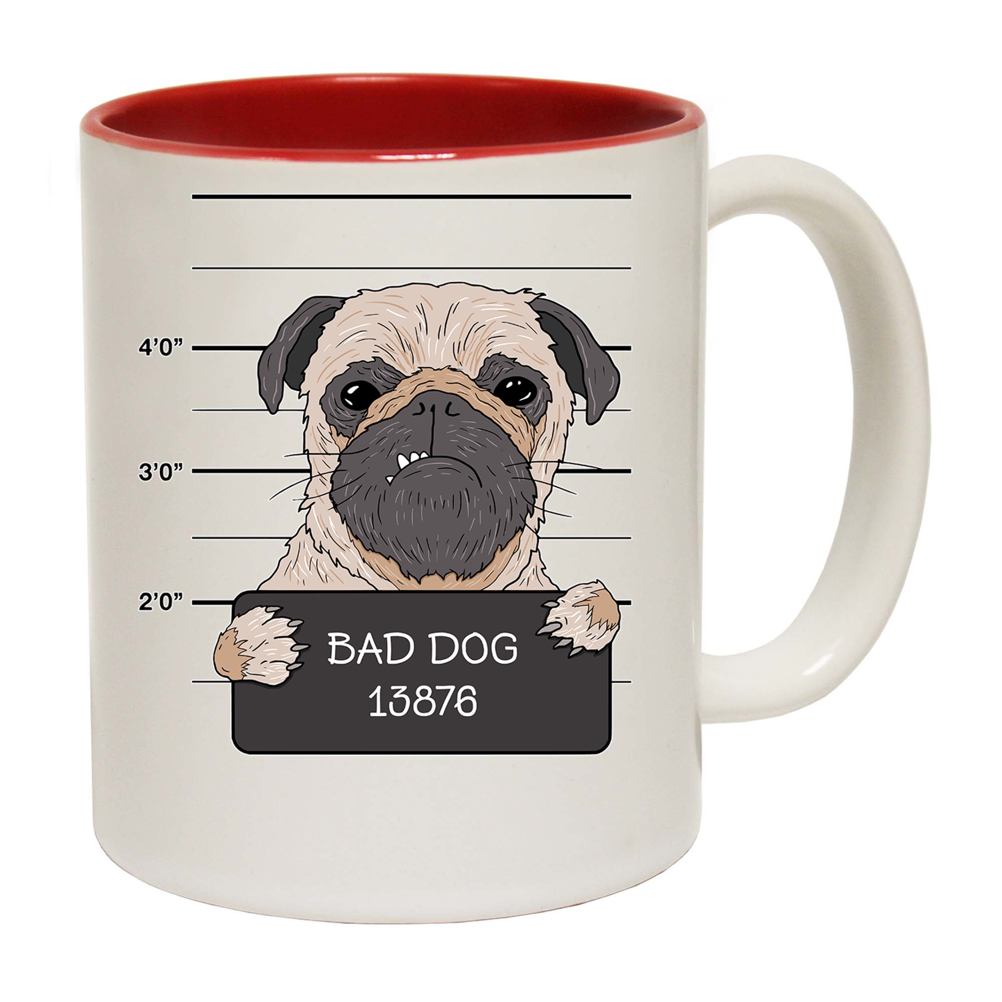 Bad Dog Criminal Line Up - Funny Coffee Mug