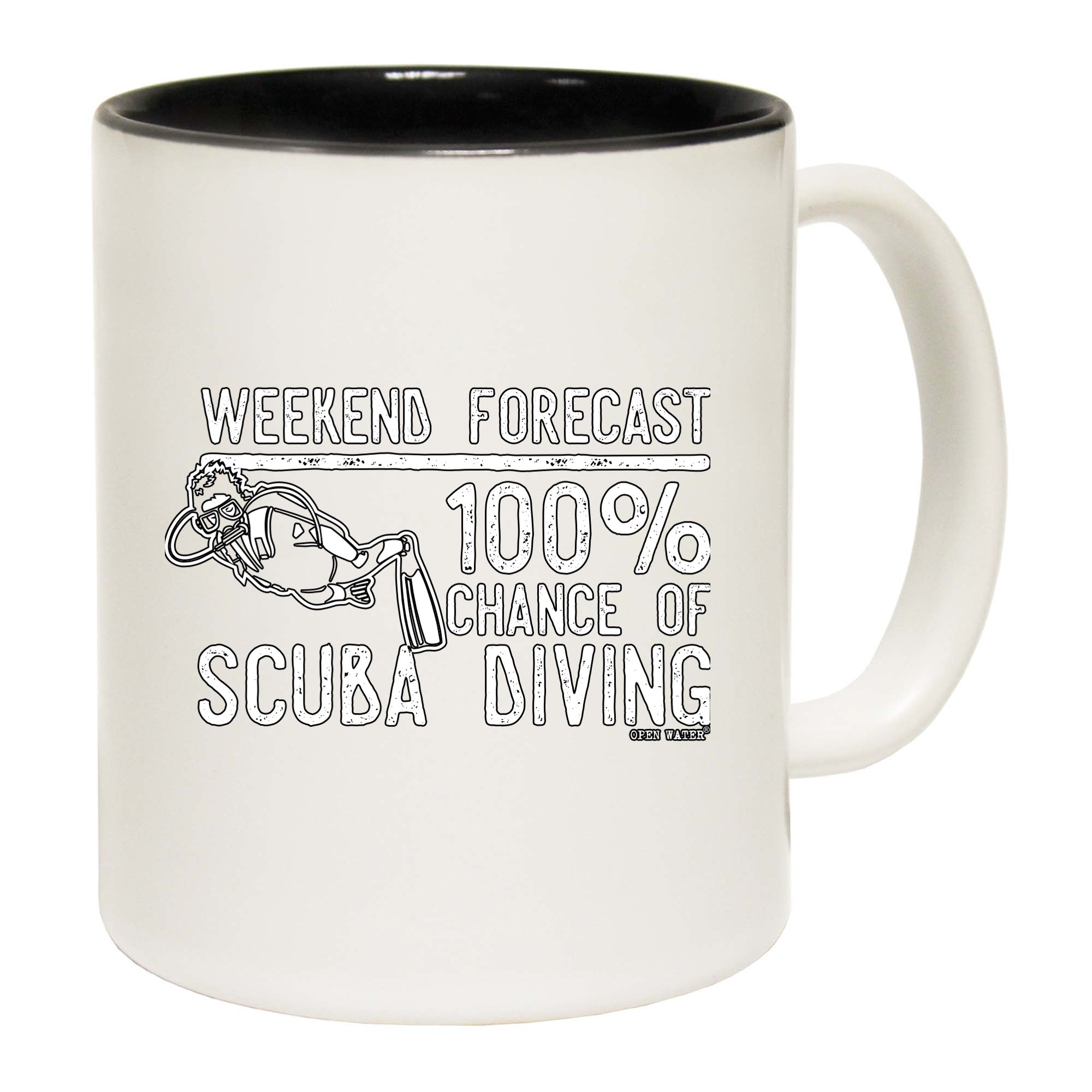 Ow Weekend Forecast Scuba Diving - Funny Coffee Mug