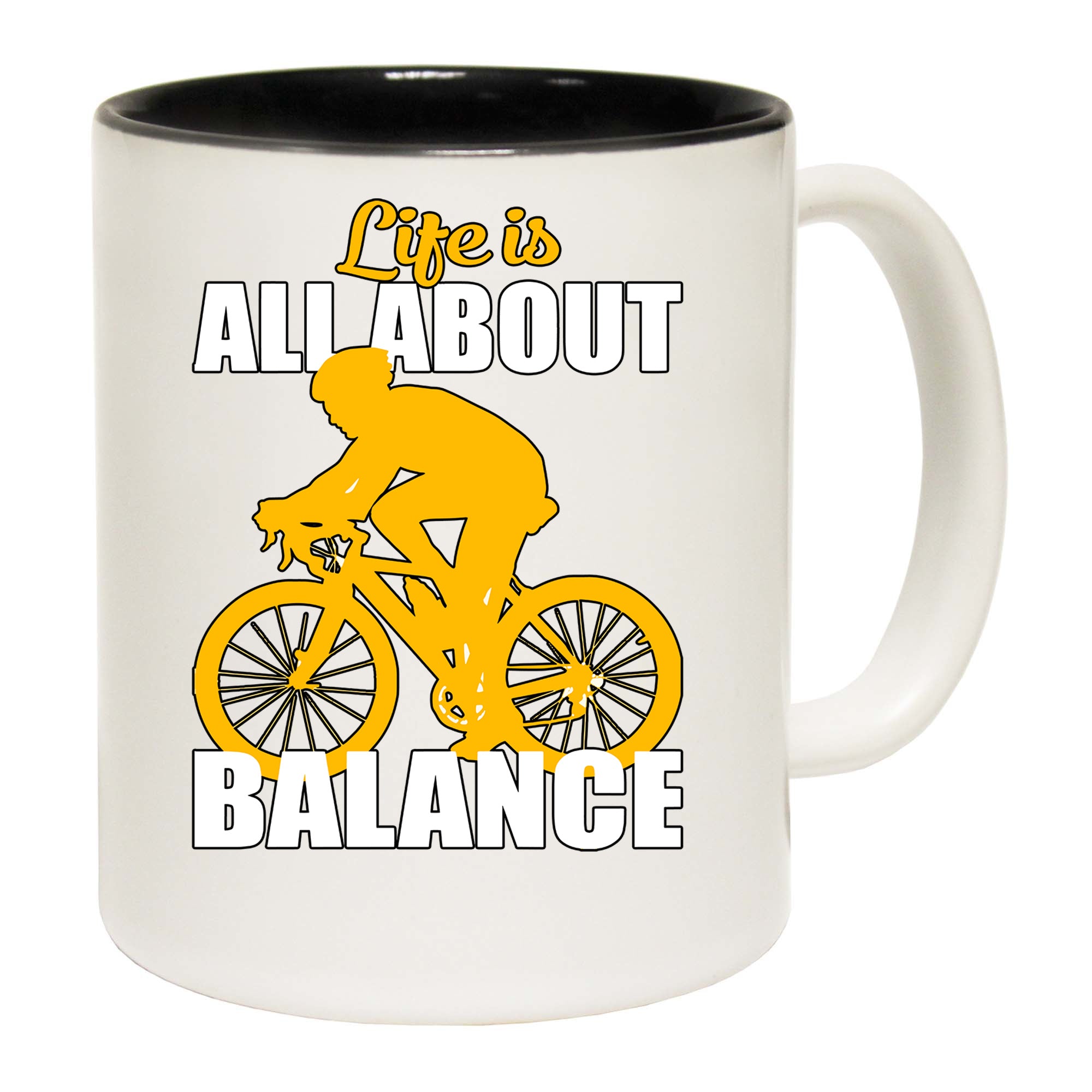 Life Is All About Balance Cycling Bicycle Bike - Funny Coffee Mug