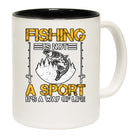 Fishing Is Not A Sport Its A Way Of Life - Funny Coffee Mug