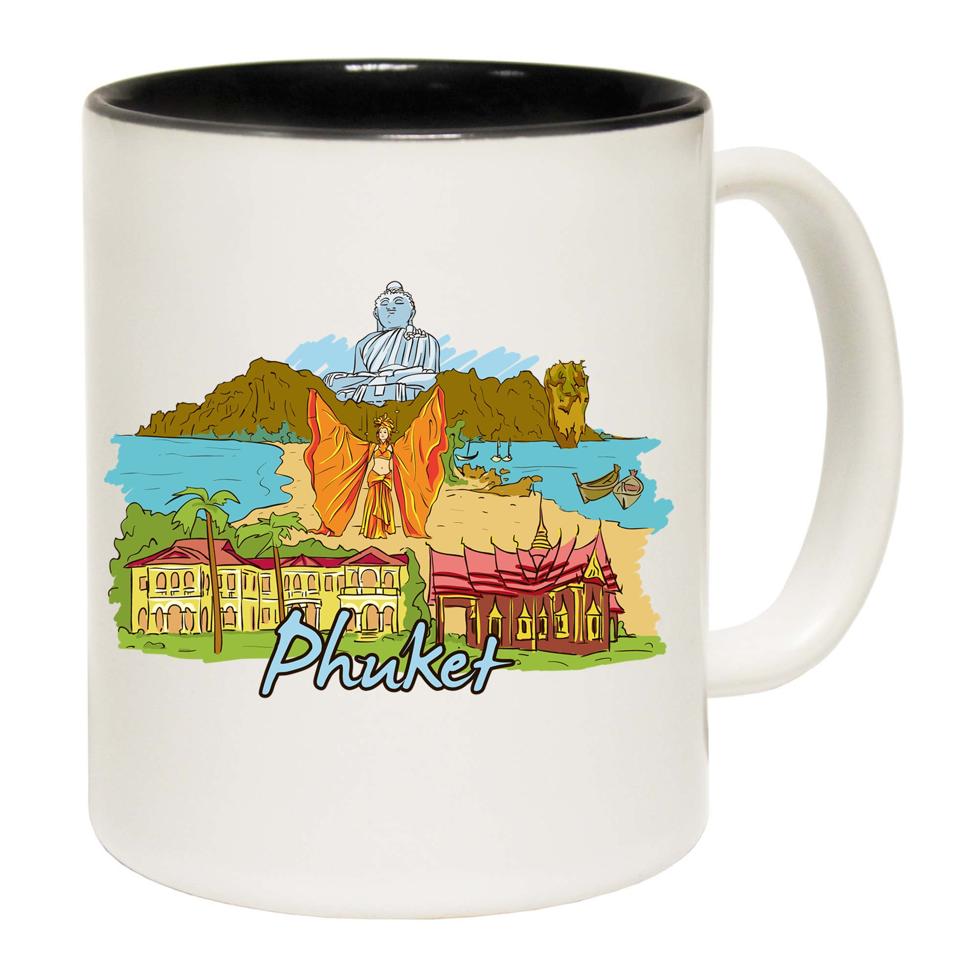 Phuket Thailand Country Flag Destination - Funny Coffee Mug