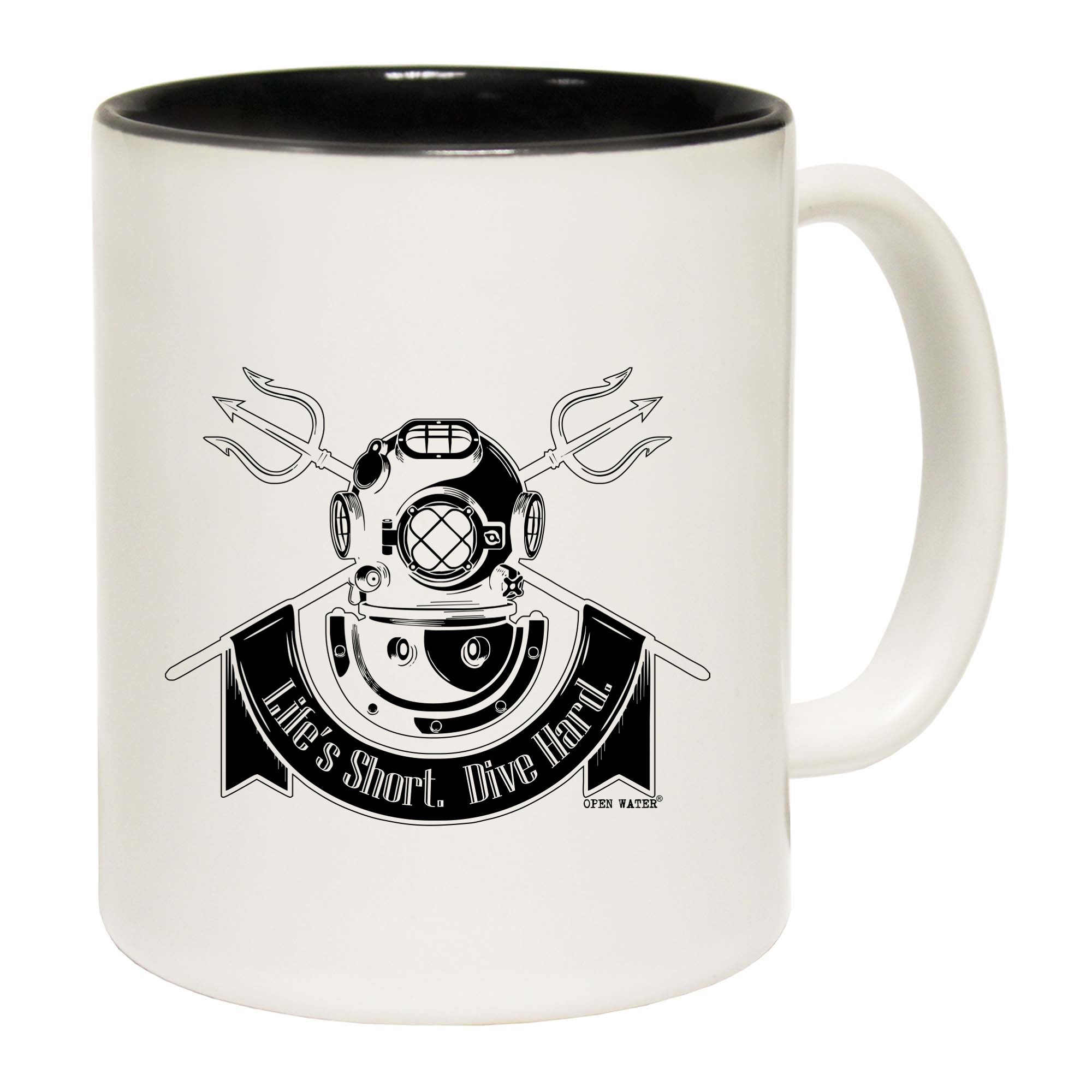 Ow Lifes Short Dive Hard - Funny Coffee Mug