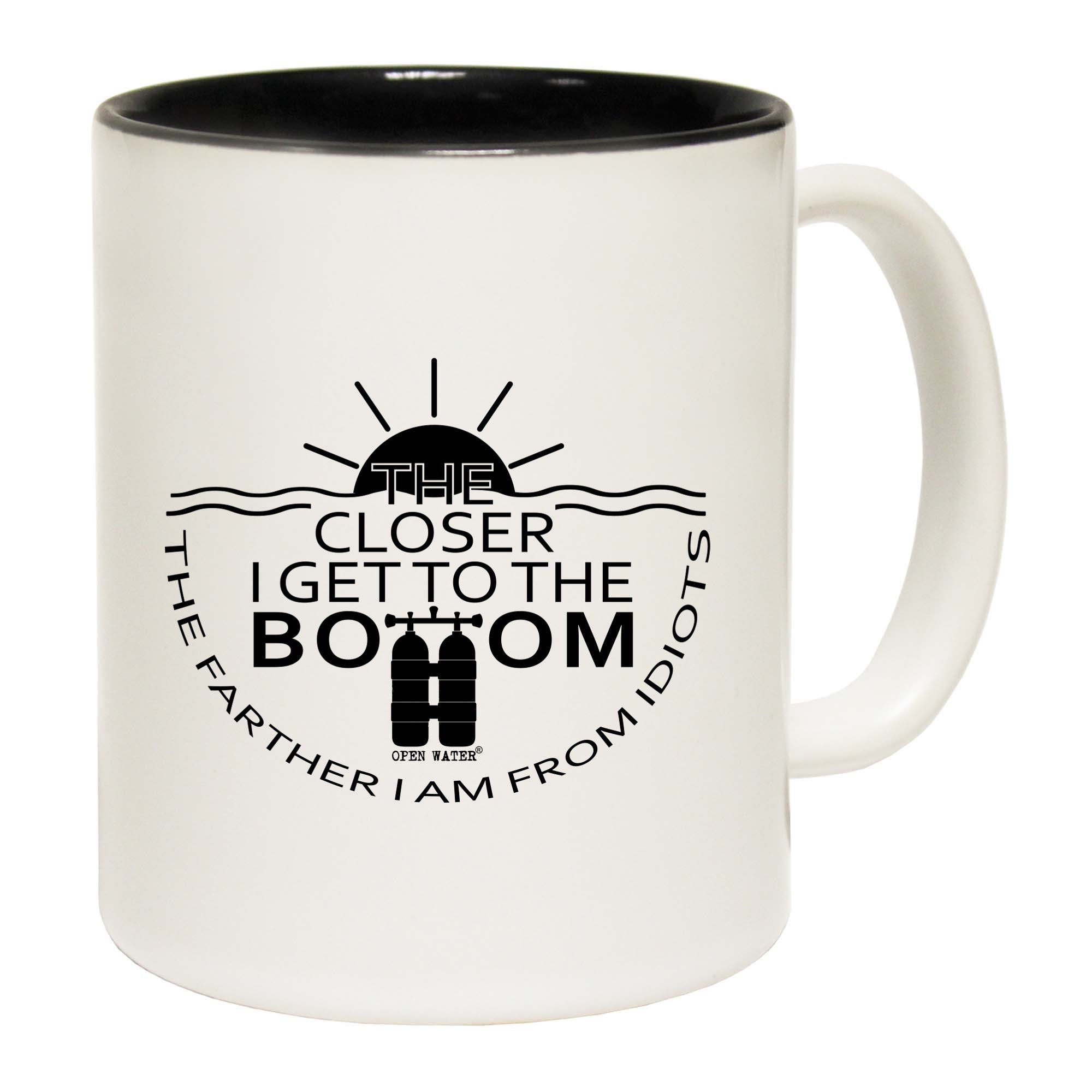 Ow The Closer I Get To The Bottom - Funny Coffee Mug