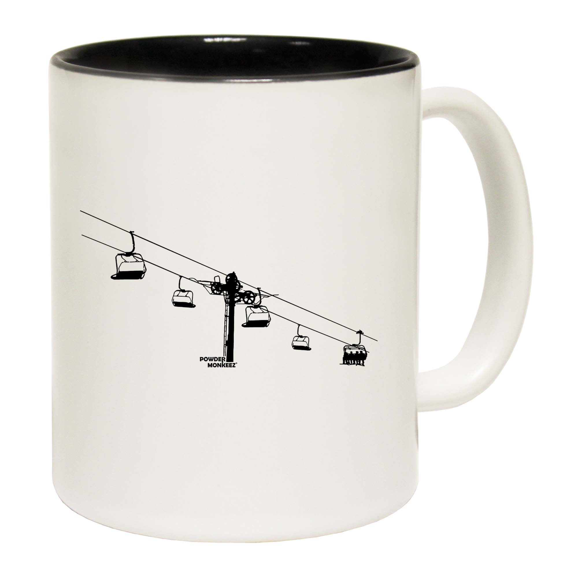 Ski Lift Skiing - Funny Coffee Mug