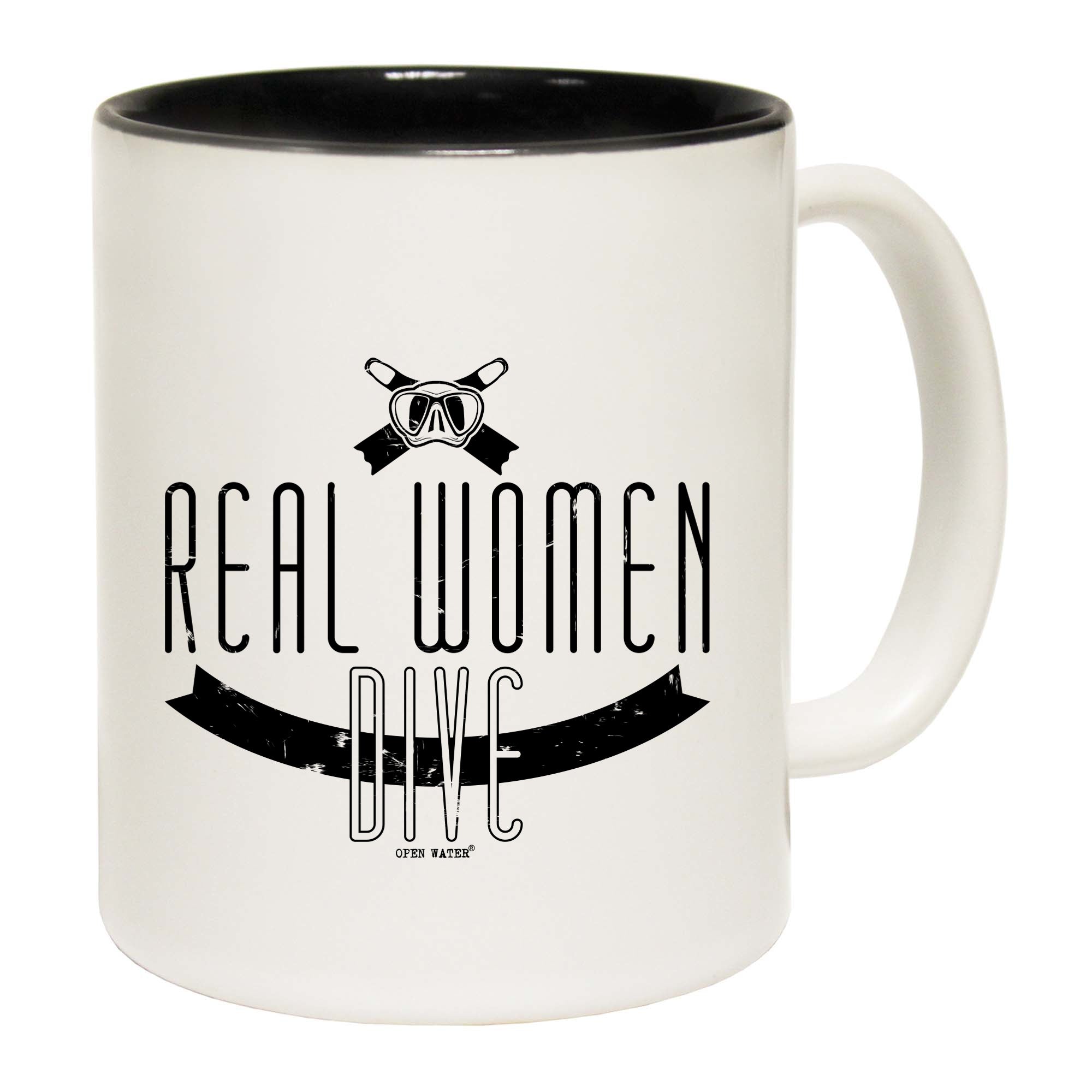 Ow Real Women Dive - Funny Coffee Mug