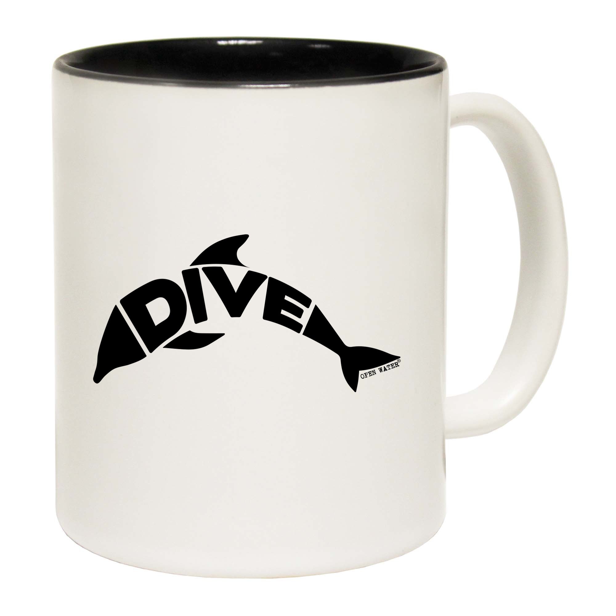 Ow Dolphin Dive - Funny Coffee Mug