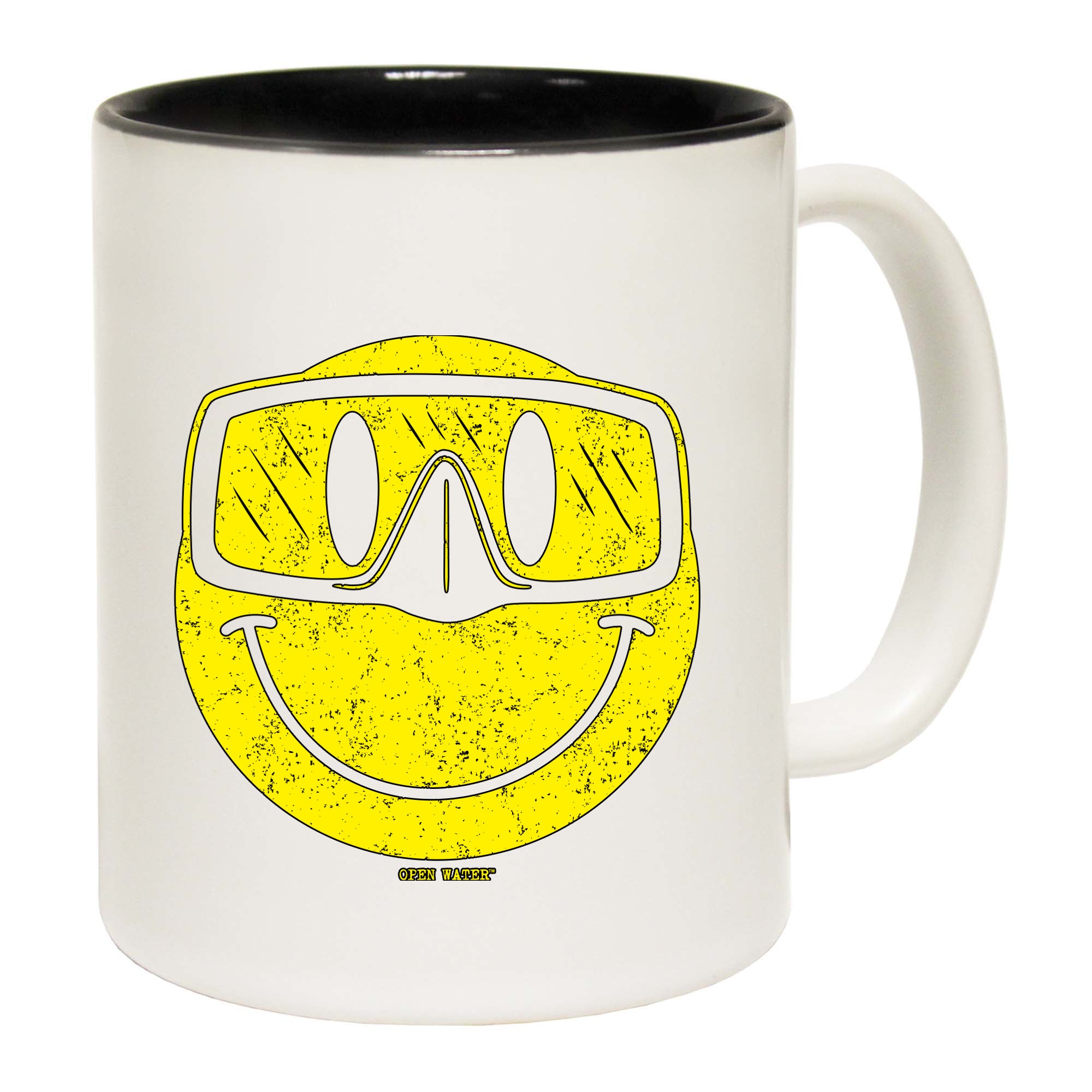 Ow Smiling Goggles Diver - Funny Coffee Mug