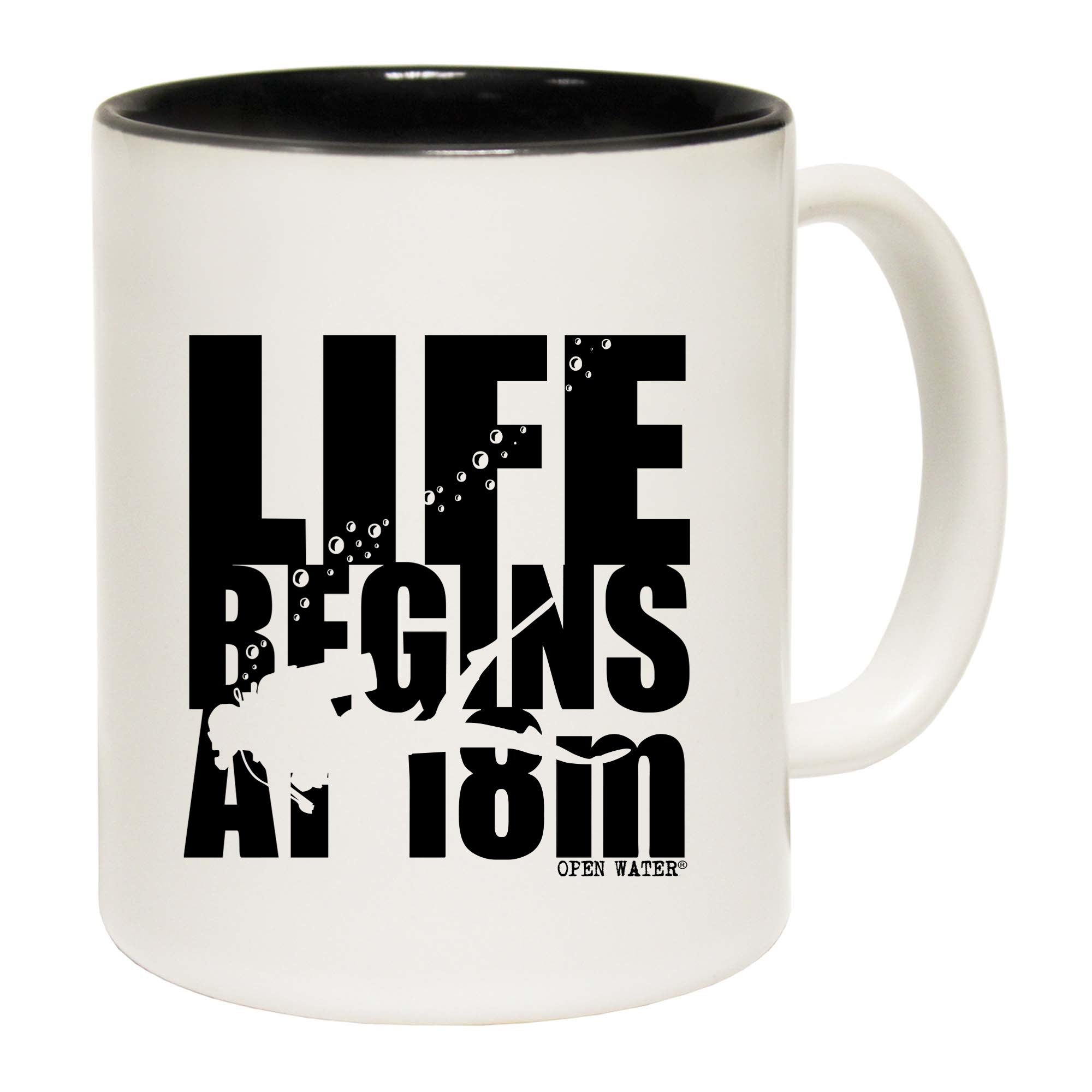 Ow Life Begins At 18M - Funny Coffee Mug