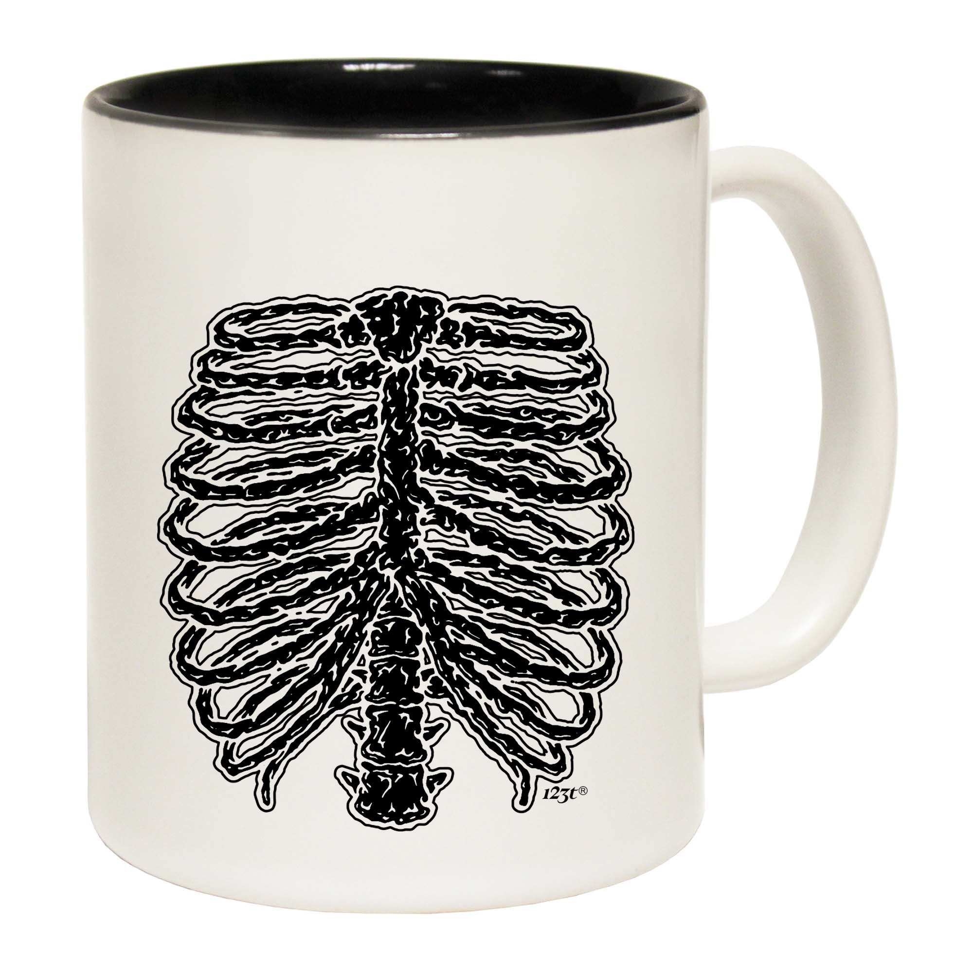 Skeleton Ribs Halloween - Funny Coffee Mug