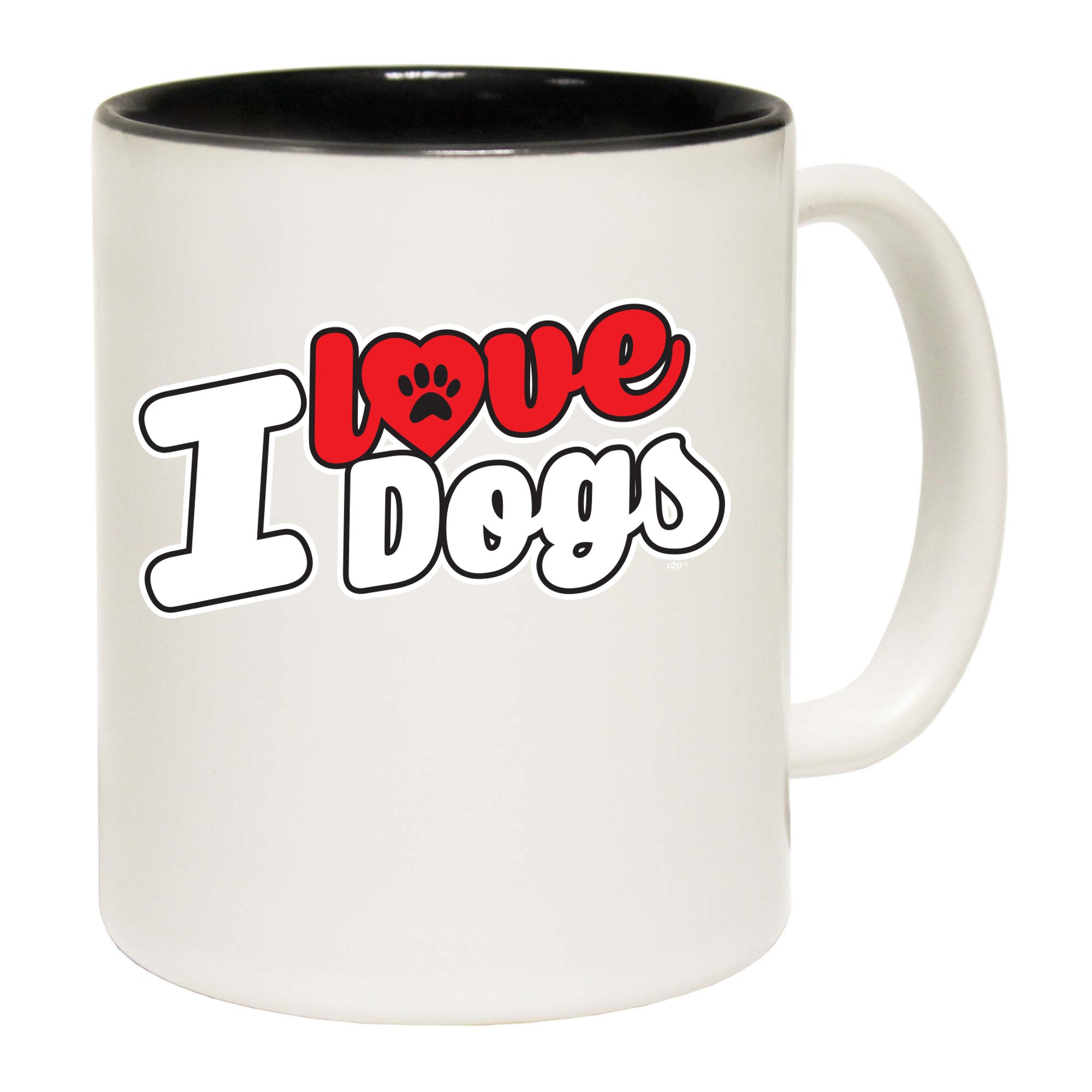 Love Dogs Stencil - Funny Coffee Mug