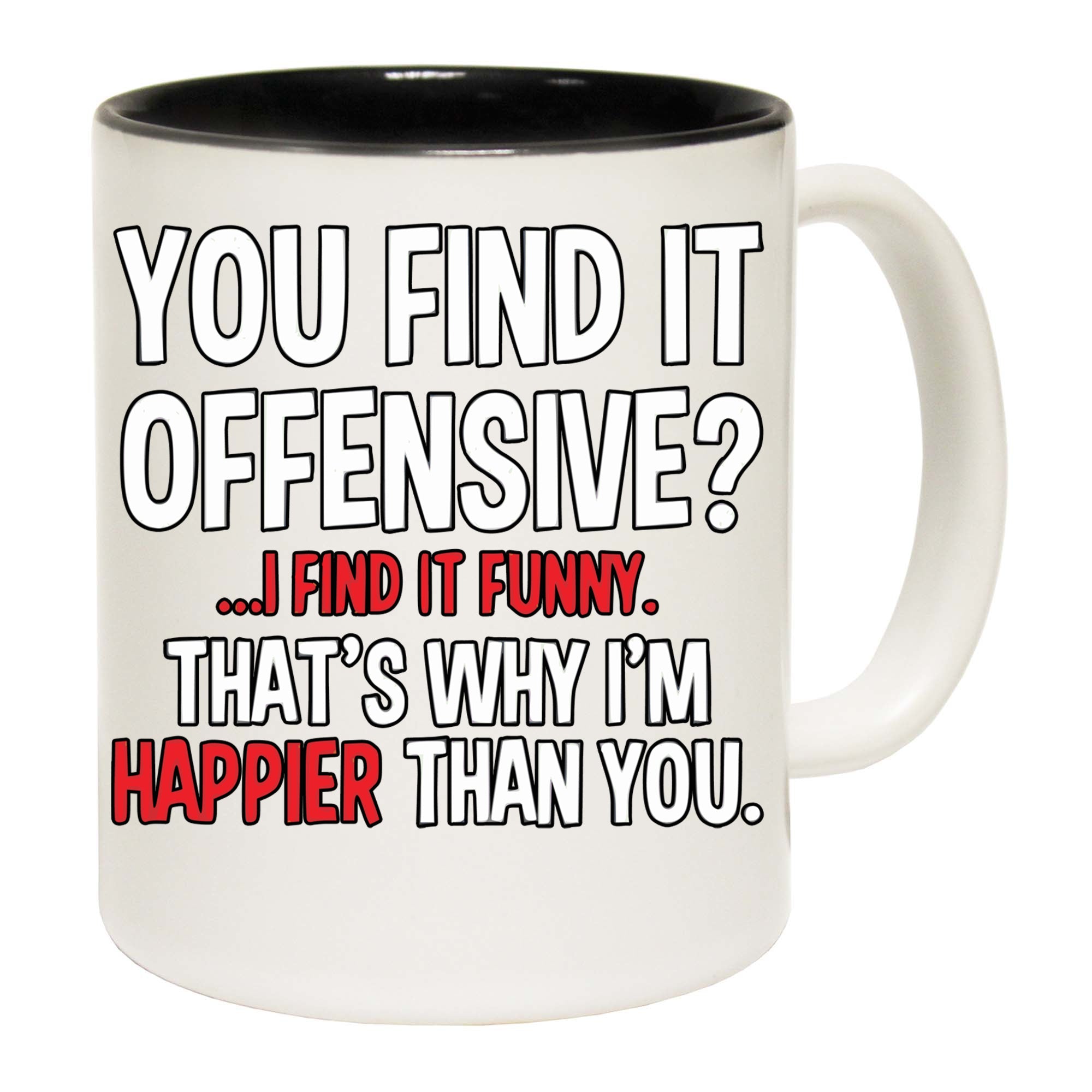 You Find It Offensive I Find It Funny - Funny Coffee Mug