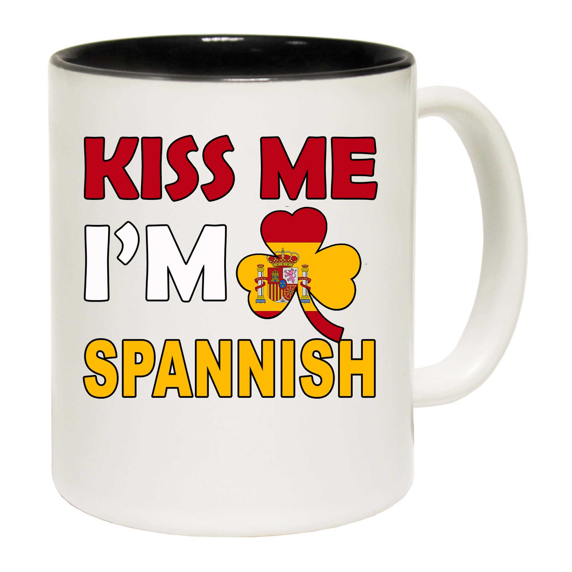 Kiss Me Im Spannish Spain Flag Lucky - Funny Coffee Mug