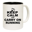 Keep Calm And Carry On Running - Funny Coffee Mug