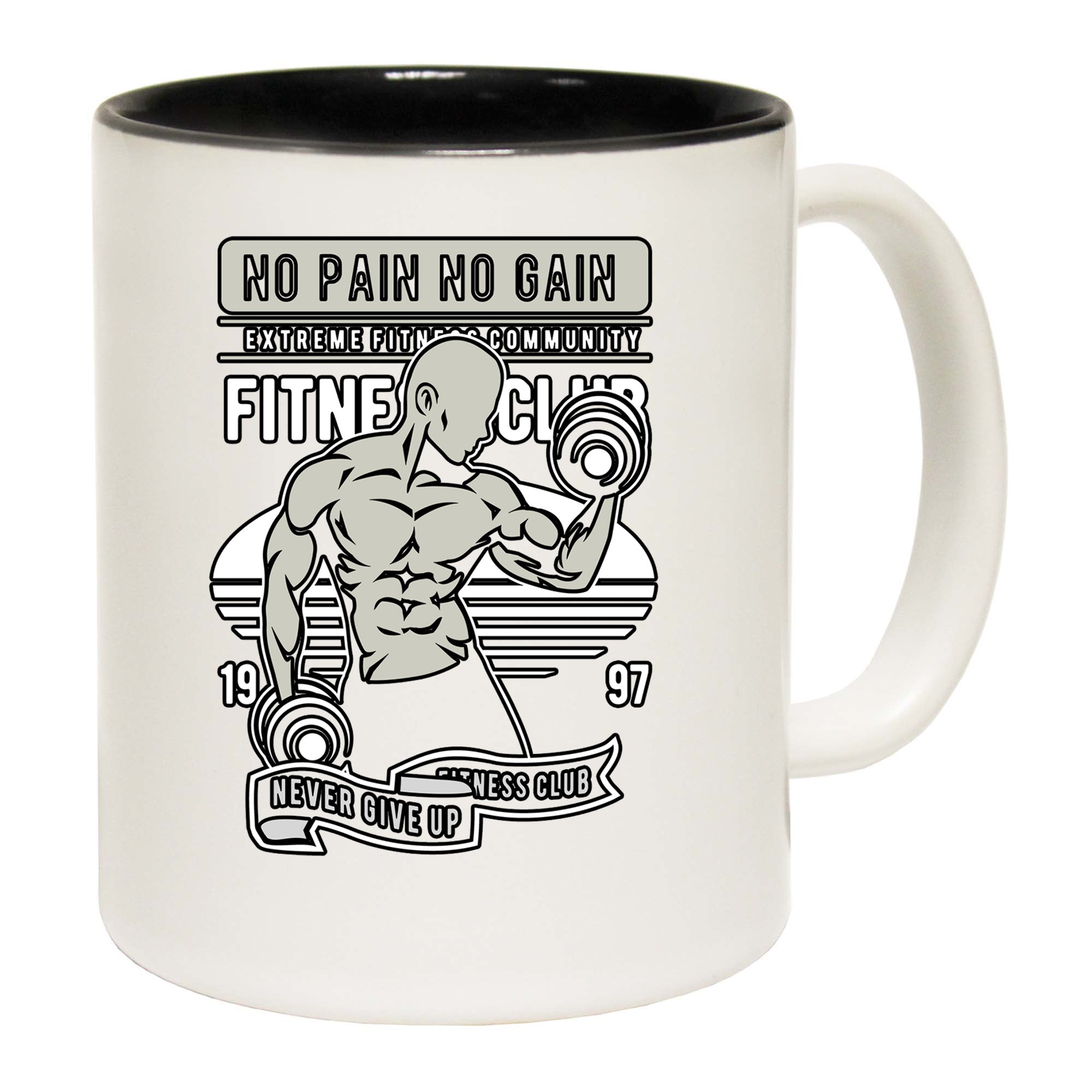 Fitness Club No Pain No Gain Gym Bodybuilding - Funny Coffee Mug