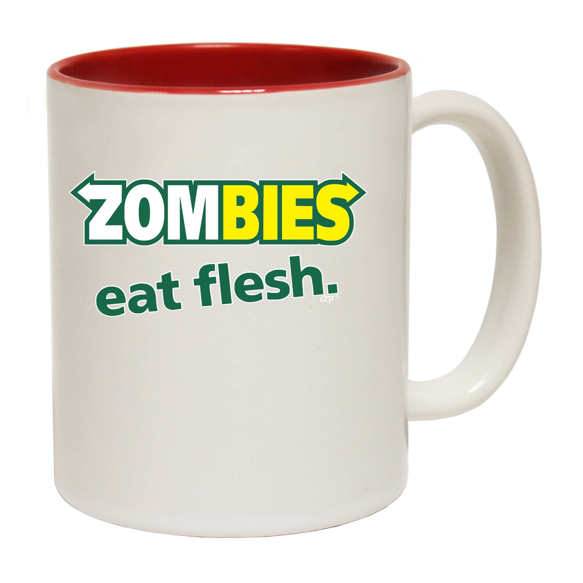 Zombies Eat Flesh - Funny Coffee Mug