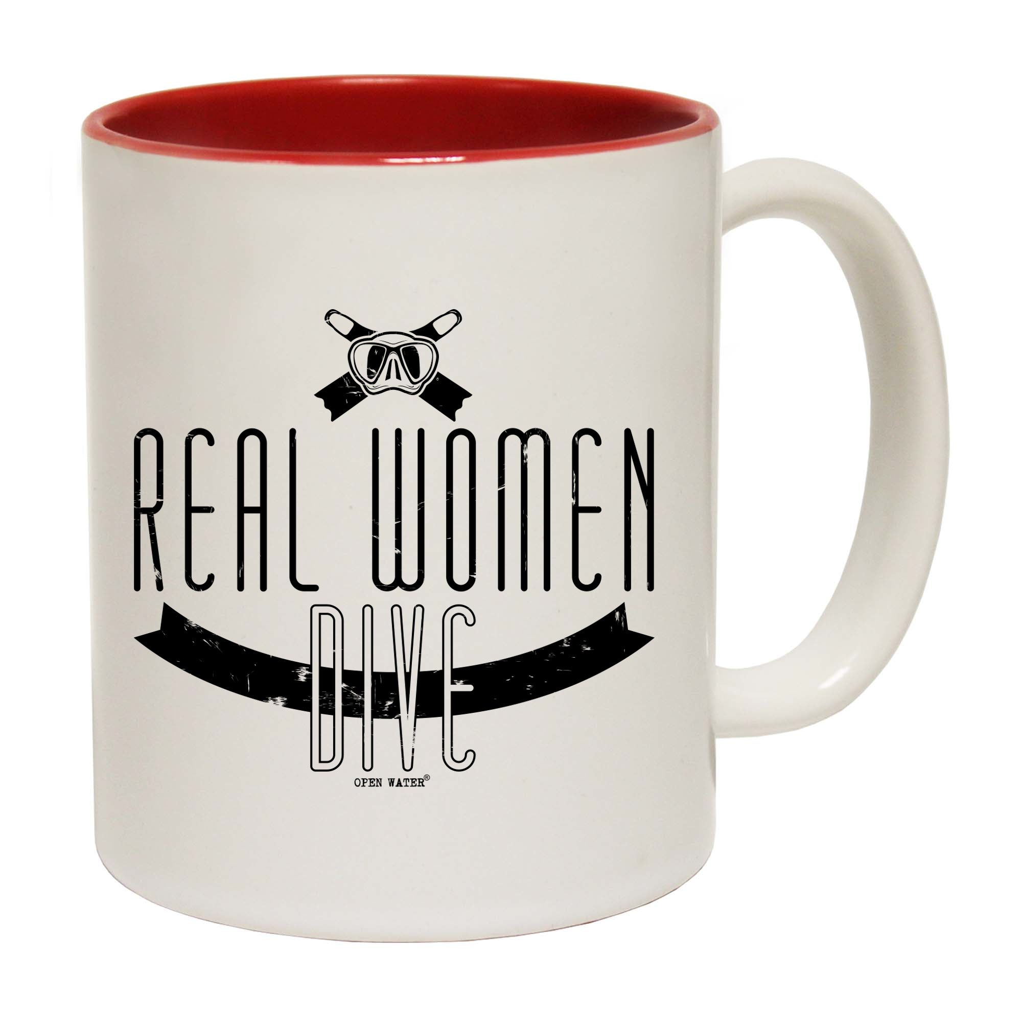 Ow Real Women Dive - Funny Coffee Mug