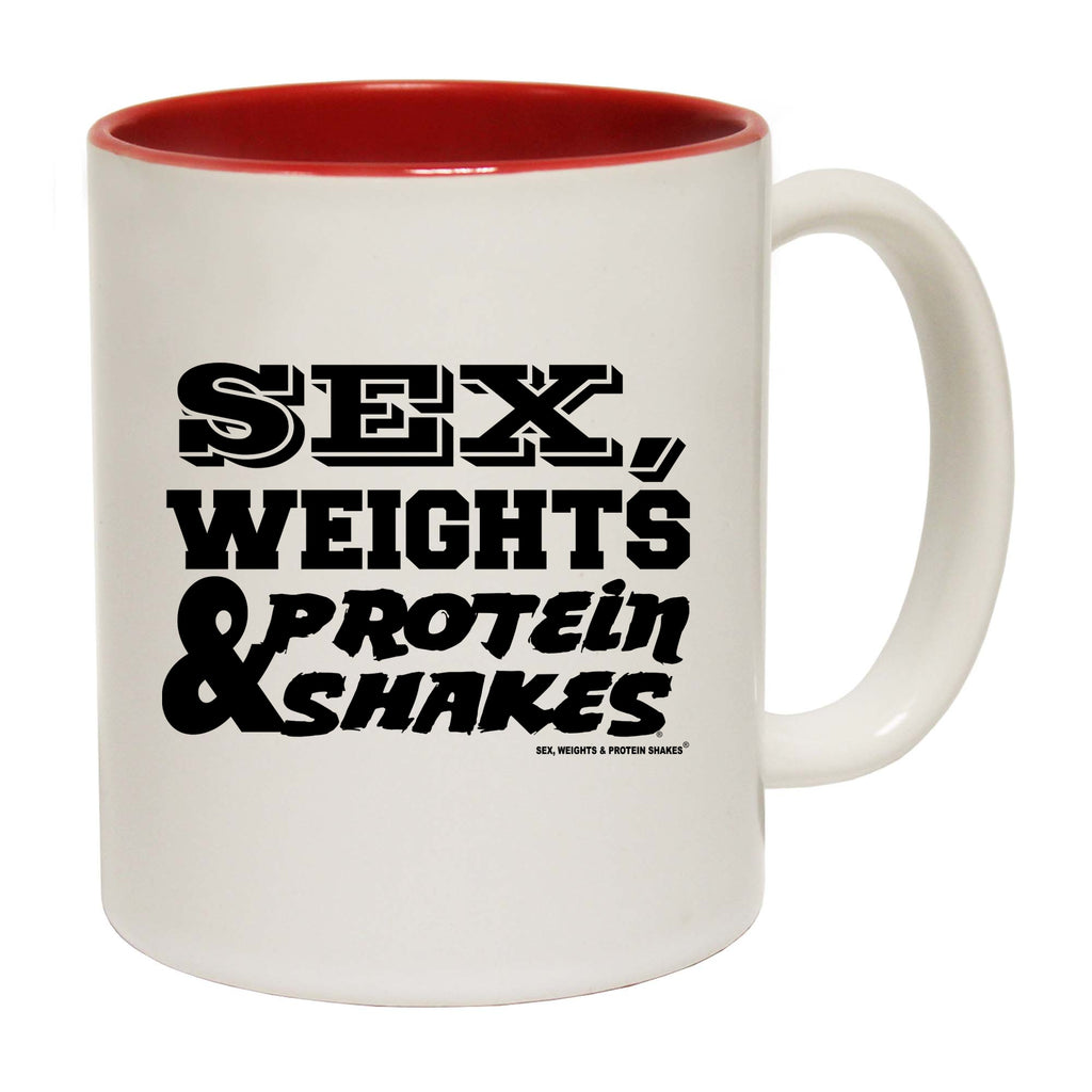 Swps Sex Weights Protein Shakes D1 Red - Funny Coffee Mug