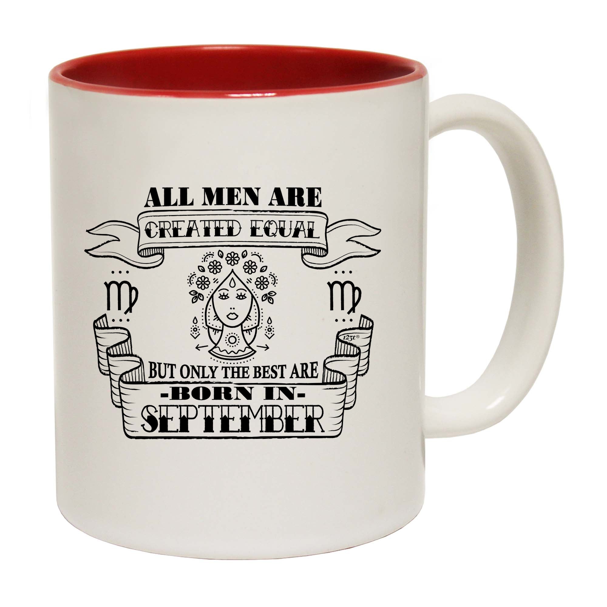 September Virgo Birthday All Men Are Created Equal - Funny Coffee Mug