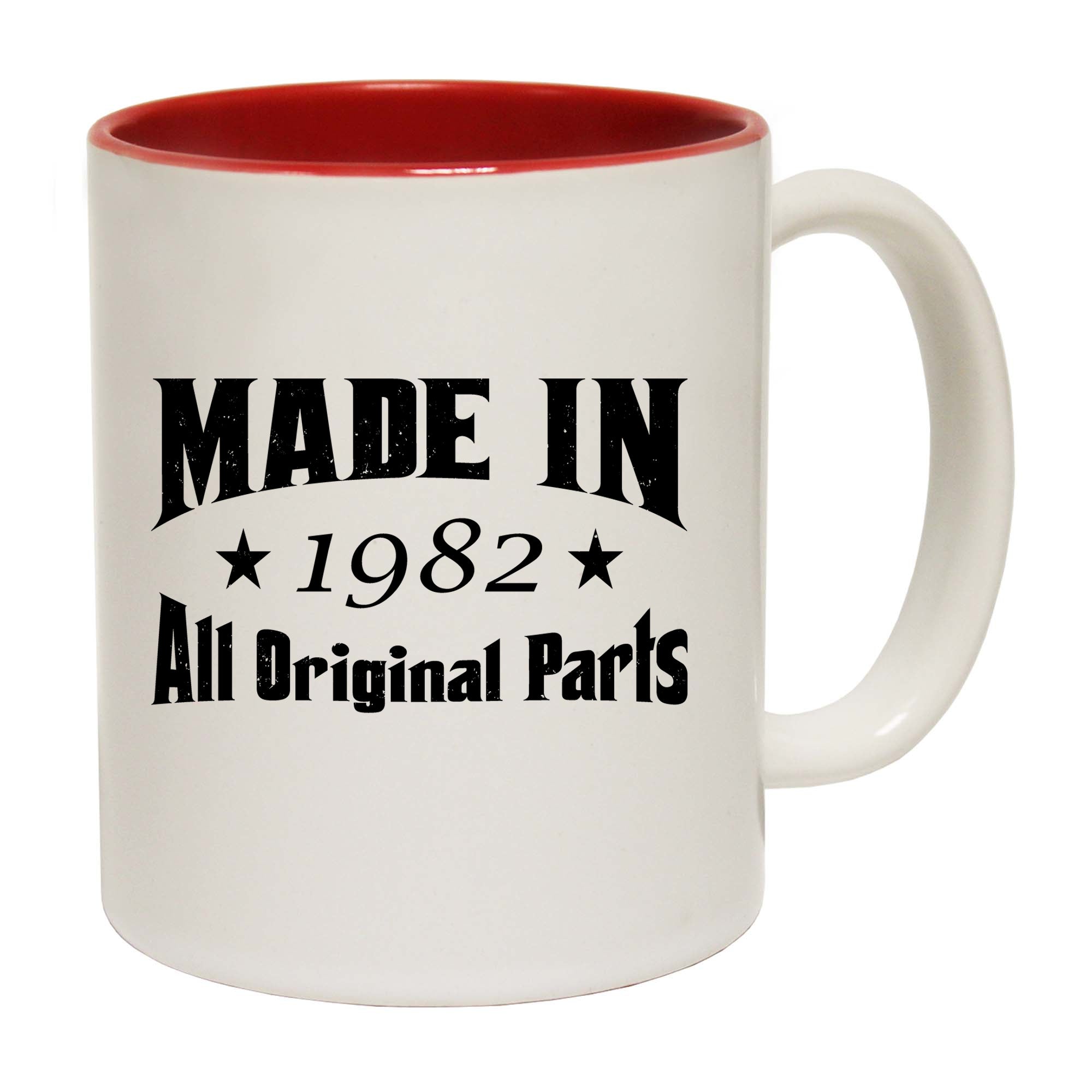 Made In All Original Parts Personalised   Your Date - Funny Coffee Mug