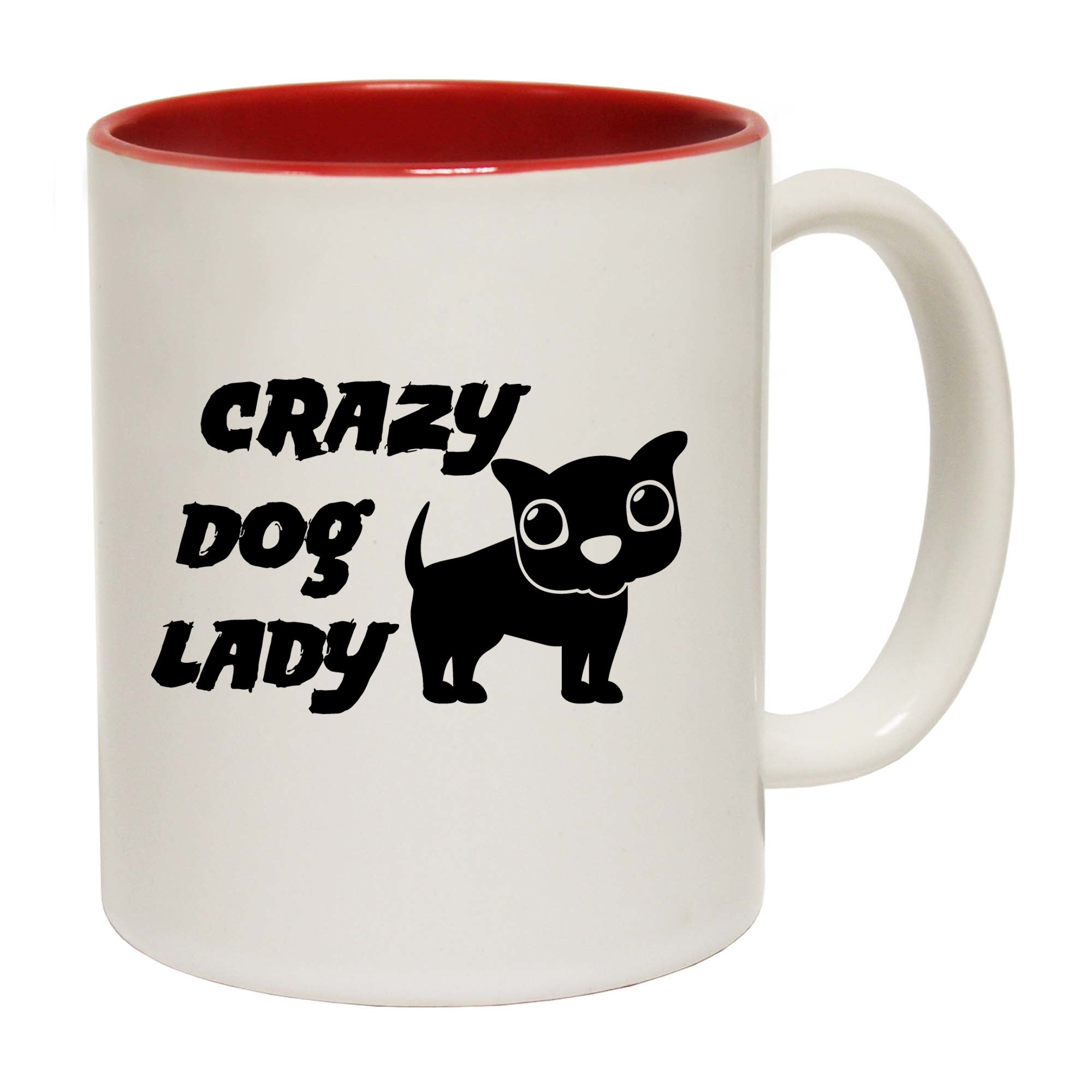 Crazy Dog Lady Black - Funny Coffee Mug