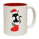 Christmas Black Cat Cats Xmas Animal - Funny Coffee Mug