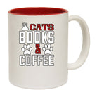 Cats Books And Coffee - Funny Coffee Mug