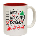 Nice Naughty Drunk Christmas Funny - Funny Coffee Mug