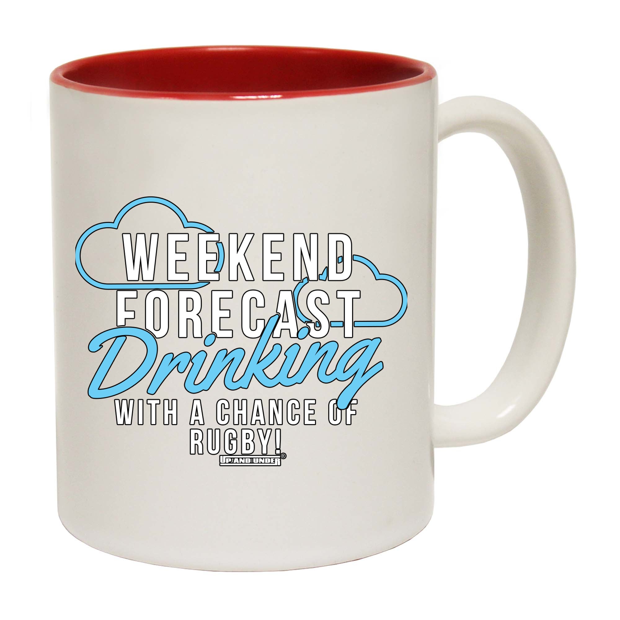 Uau Weekend Forecast Rugby - Funny Coffee Mug