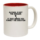 Alcohol Is Not The Answer Forget The Question - Funny Coffee Mug