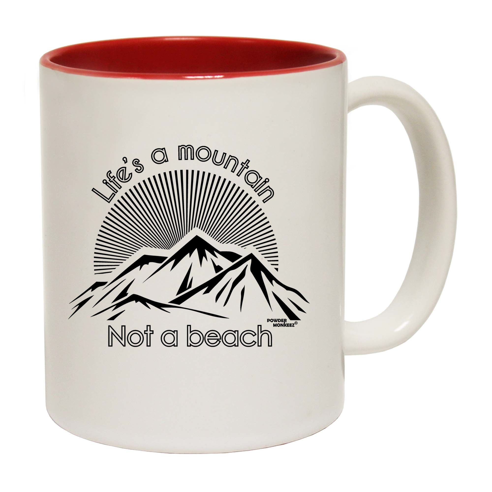 Skiing Snowboarding Lifes A Mountain Not A Beach - Funny Coffee Mug