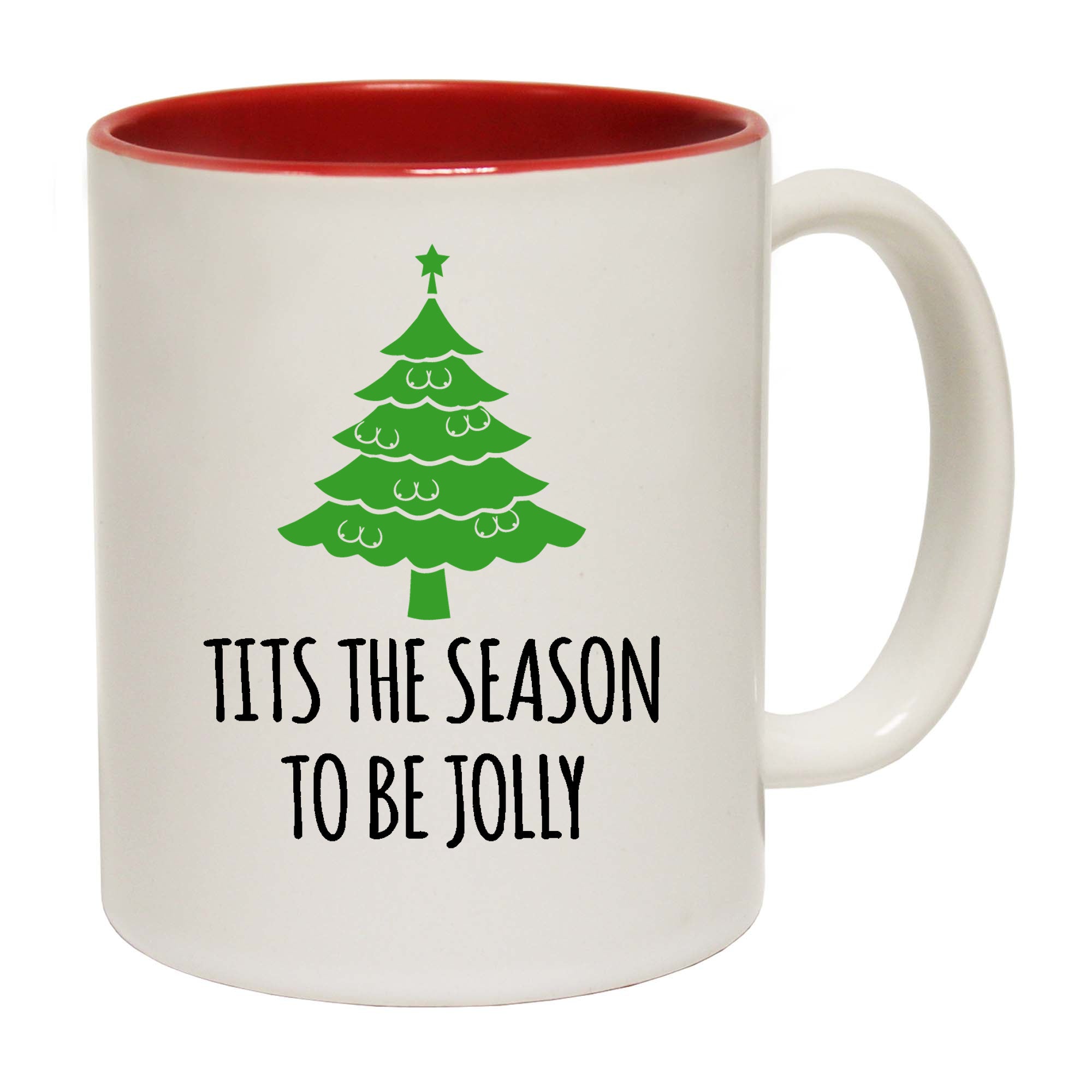 Christmas Tits The Season To Be Jolly - Funny Coffee Mug