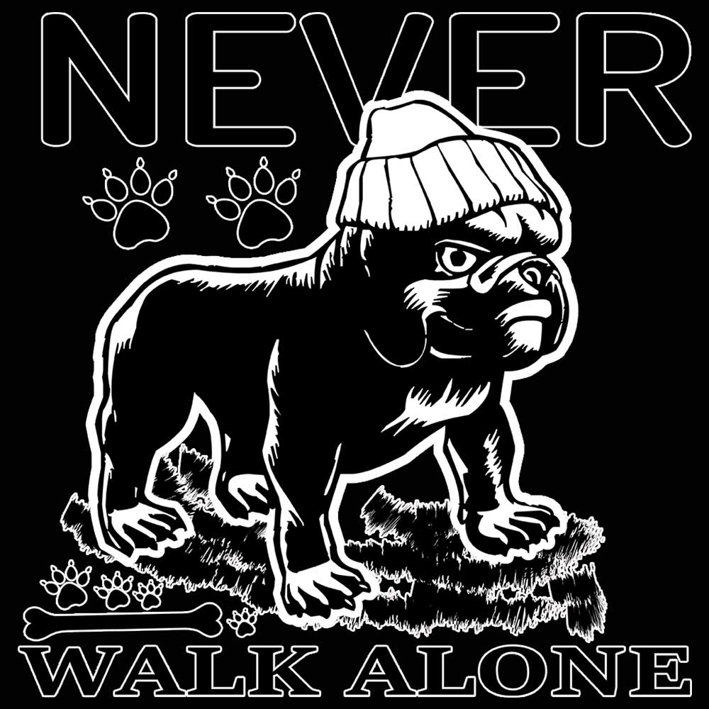 Never Walk Alone Dog - Mens 123t Funny T-Shirt Tshirts