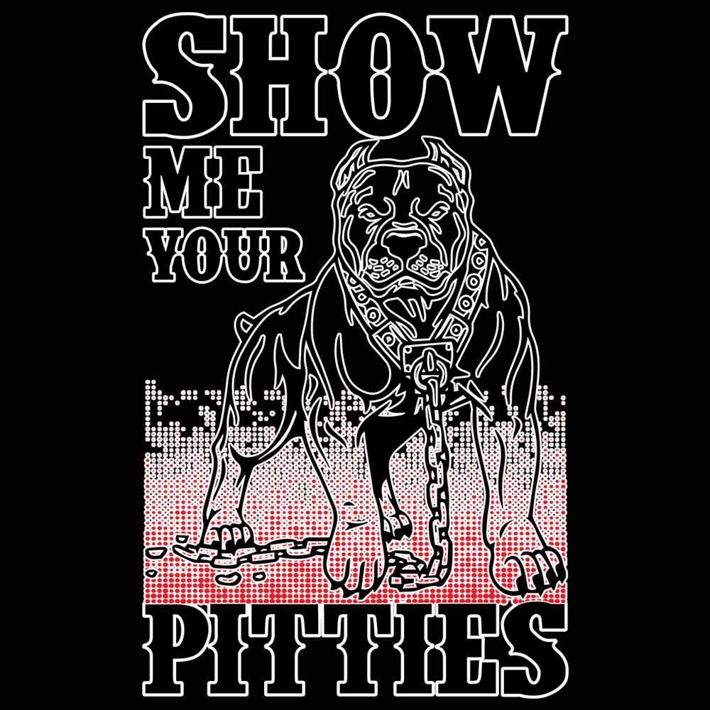 Show Me Your Pitties Pit Bull Dog - Mens 123t Funny T-Shirt Tshirts