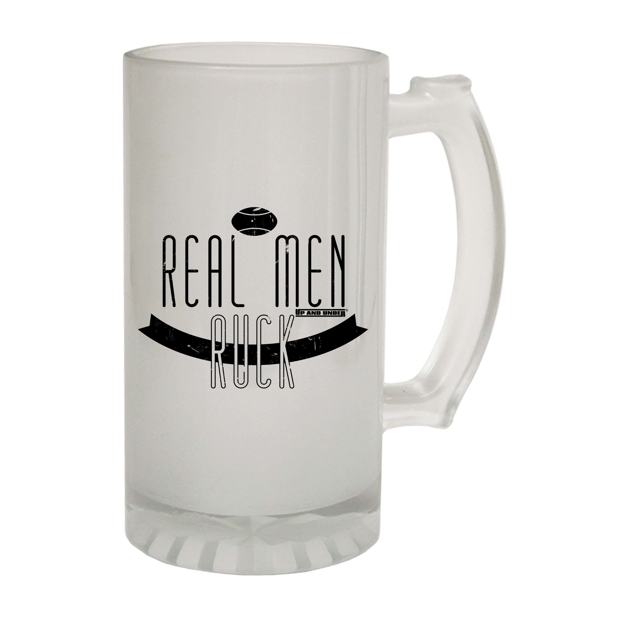 Uau Real Men Ruck - Funny Beer Stein