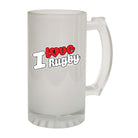 Uau I Love Rugby Stencil - Funny Beer Stein