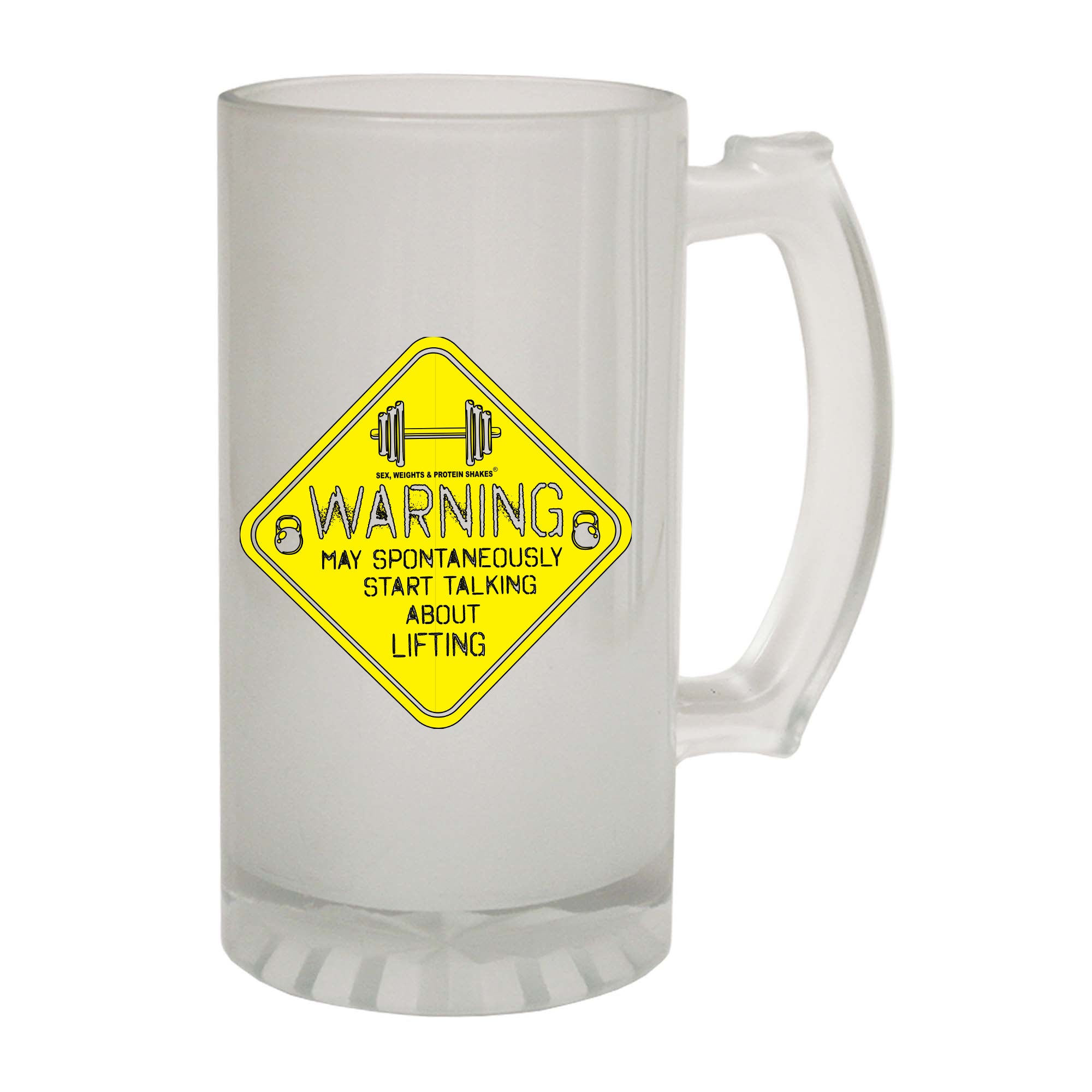 Swps Warning Start Talking Lifting - Funny Beer Stein