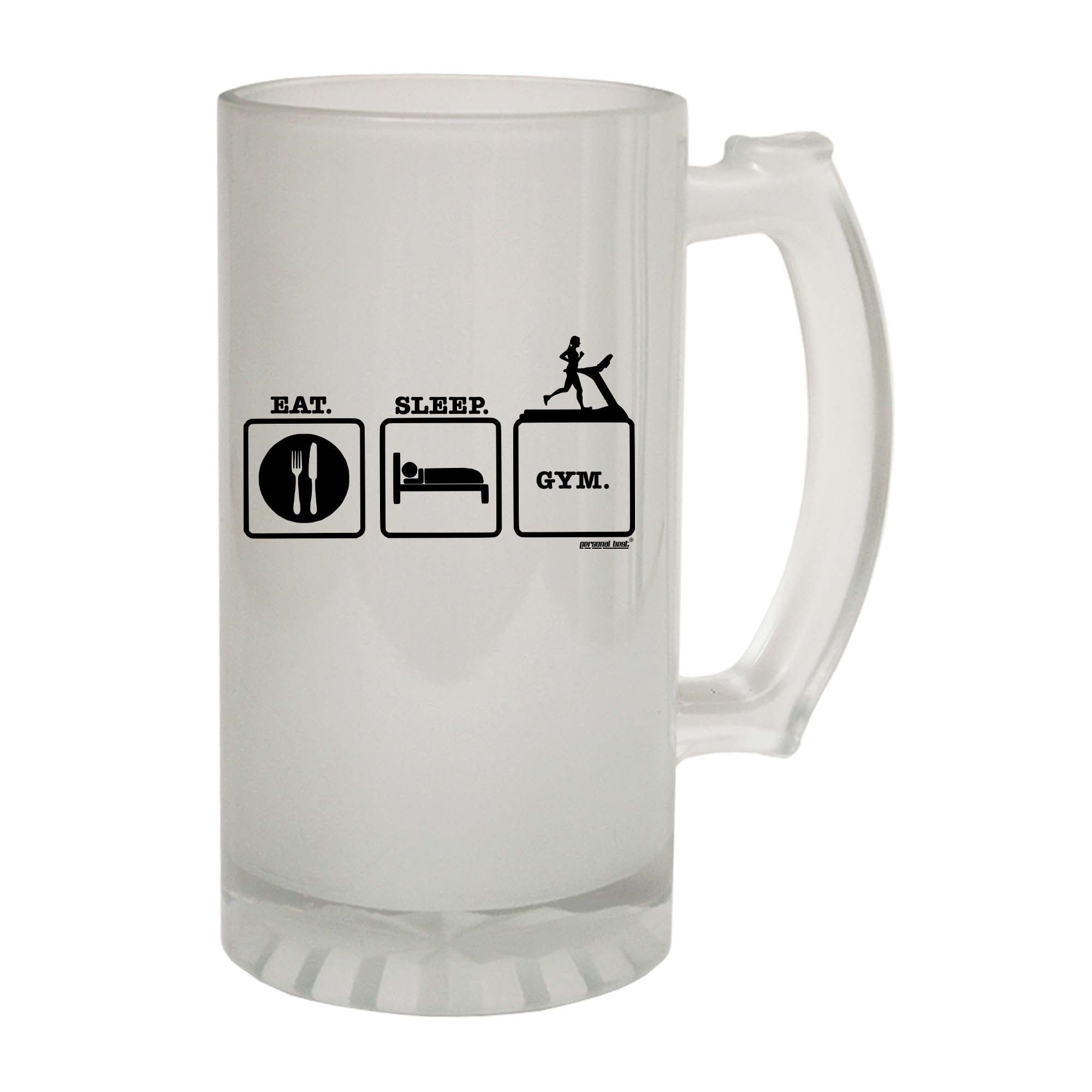 Pb Eat Sleep Gym - Funny Beer Stein