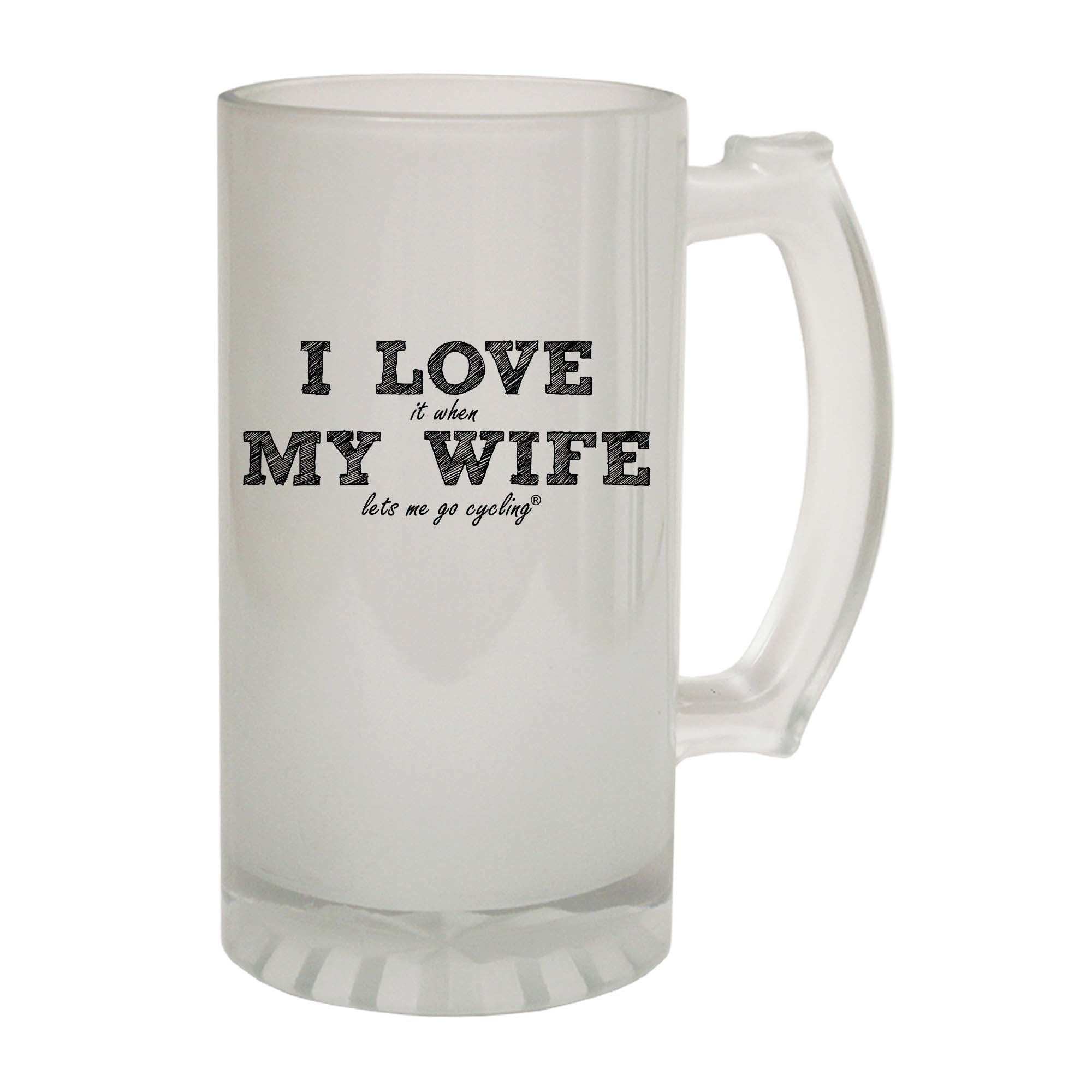 Rltw I Love It When My Wife Cycling - Funny Beer Stein