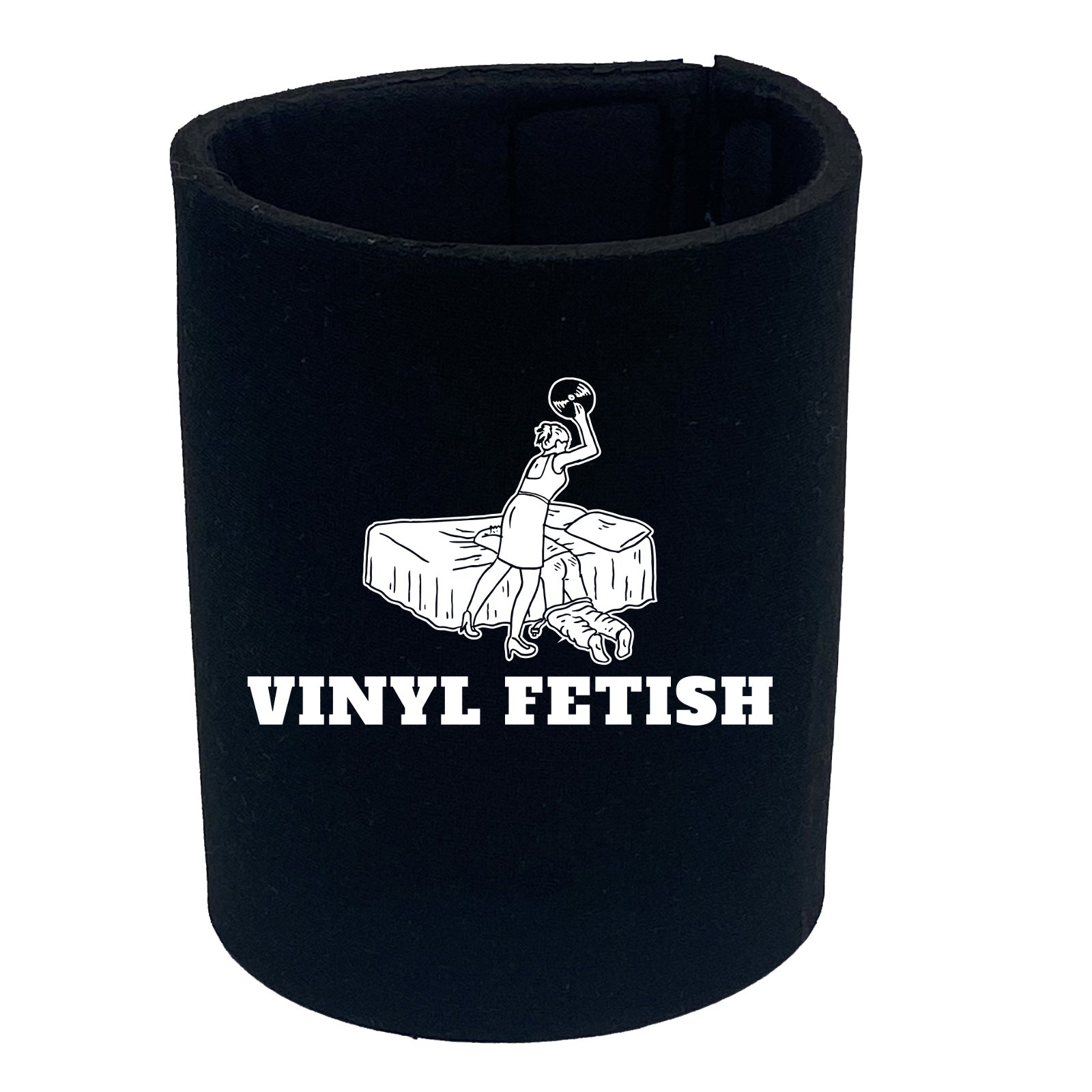 Vinyl Fetish Dj Record Music - Funny Stubby Holder