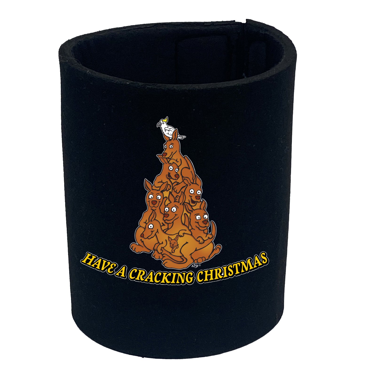 Have A Cracking Christmas Kangaroo - Funny Stubby Holder