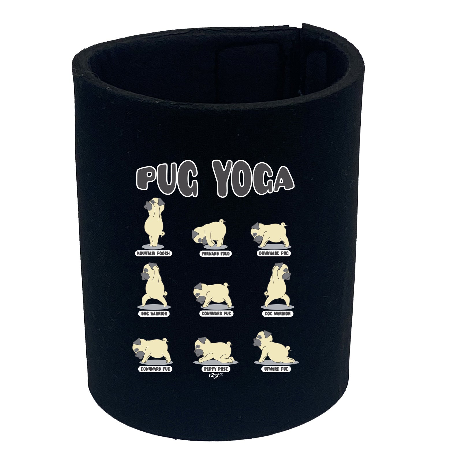 Pug Yoga Dog - Funny Stubby Holder